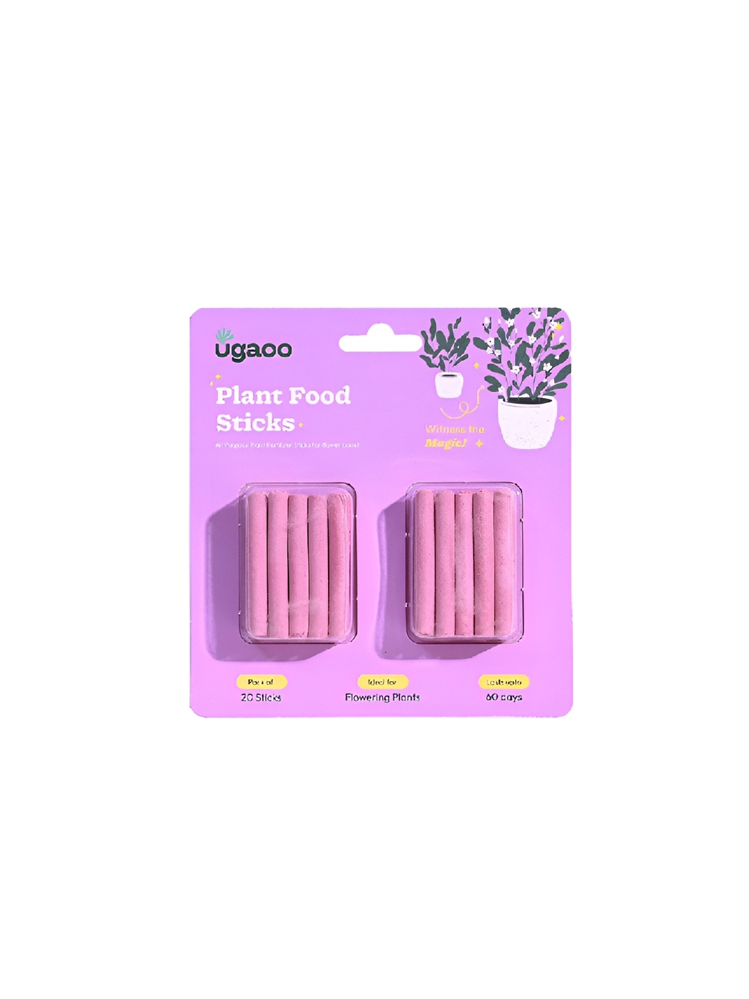 

UGAOO 20-Pcs Pink Flowering Plant Food Fertilizer Bloom Sticks