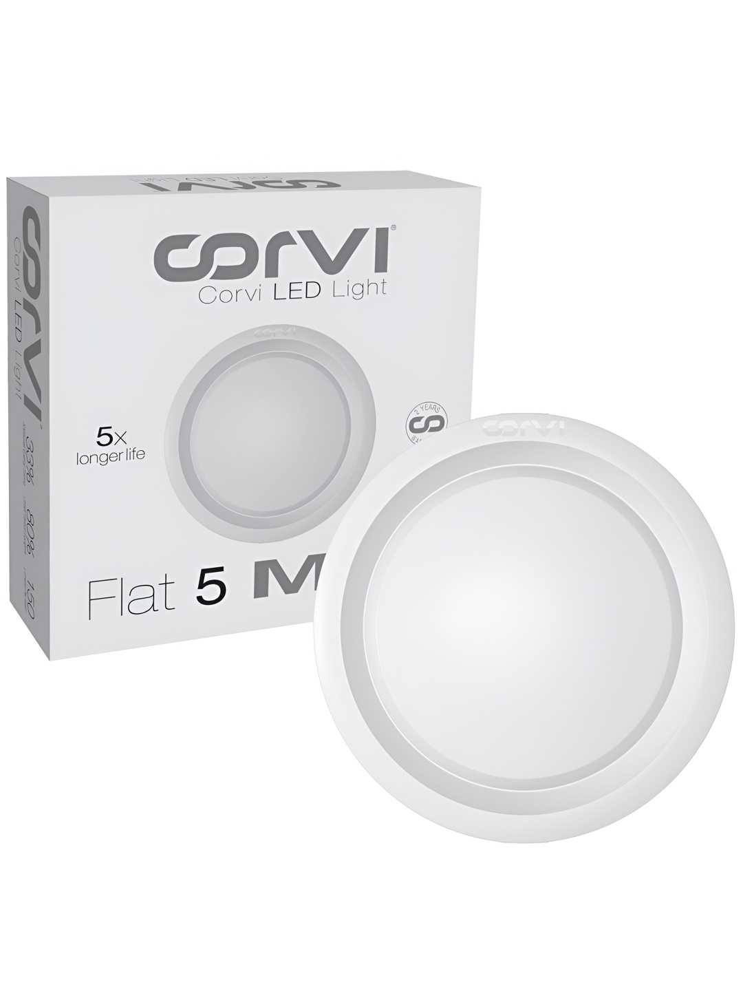 

CORVI White LED Flat 5 Round 18W Ceiling Panel Light