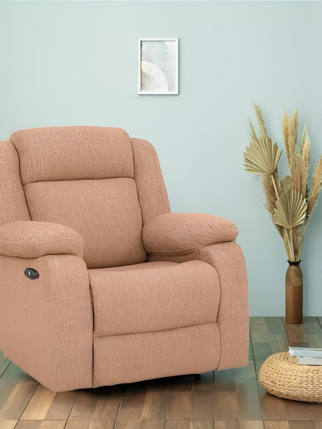 

Duroflex Avalon E - Motorized Single Seater Fabric Recliner With USB Port, Brown