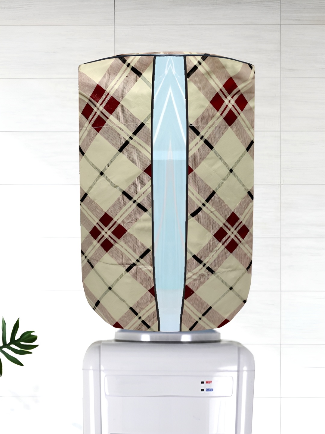 

KANUSHI INDUSTRIES Beige & Maroon Printed Waterproof Water Dispenser Cover