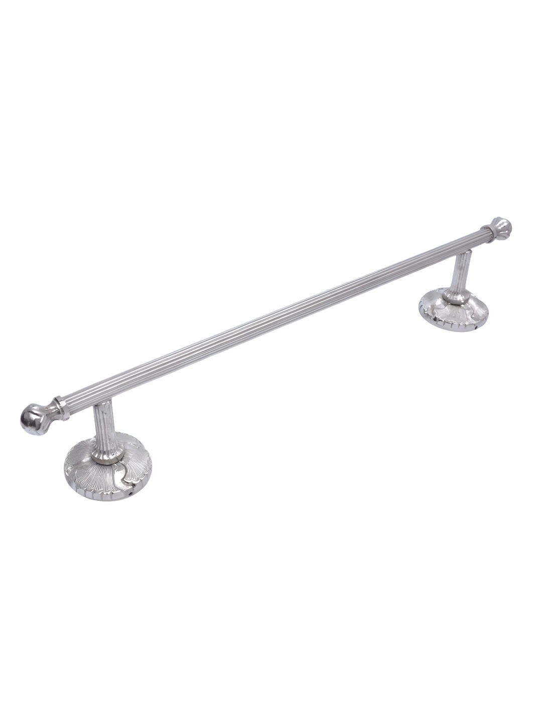 

Indianshelf Ornate Silver-Toned Textured Brass Towel Rod