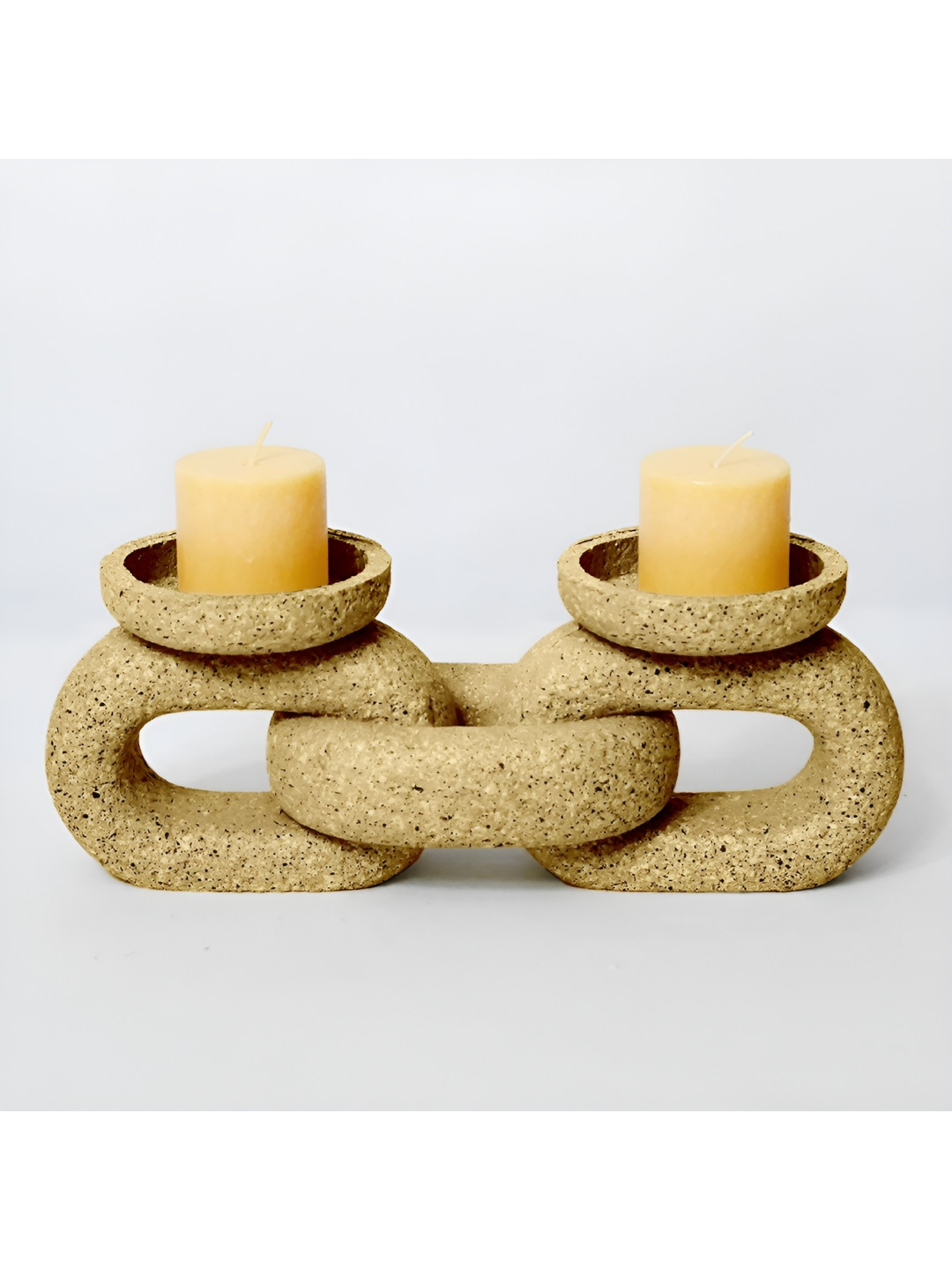 

Cortina Yellow Ceramic Geometric Shape Candle Holder