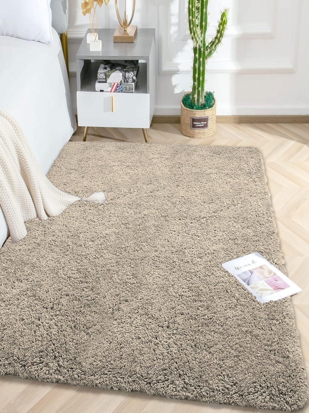 

LUXEHOME INTERNATIONAL Beige Solid Anti-Skid Other Carpet