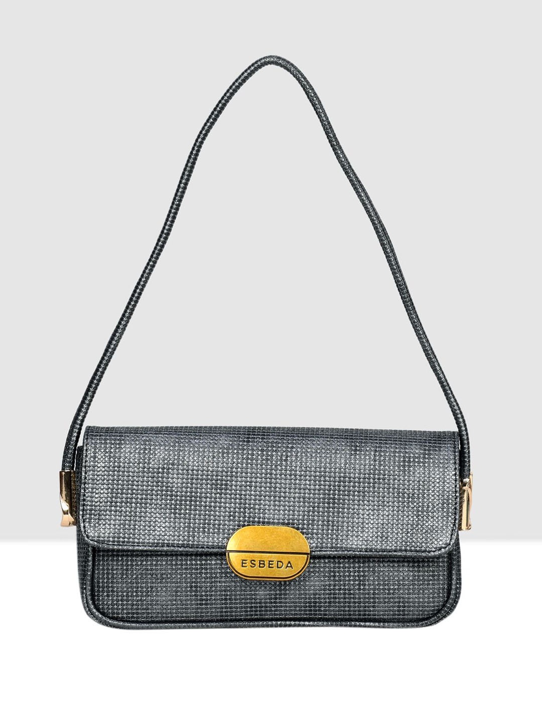 

ESBEDA Women Textured Structured Handheld Bag, Grey