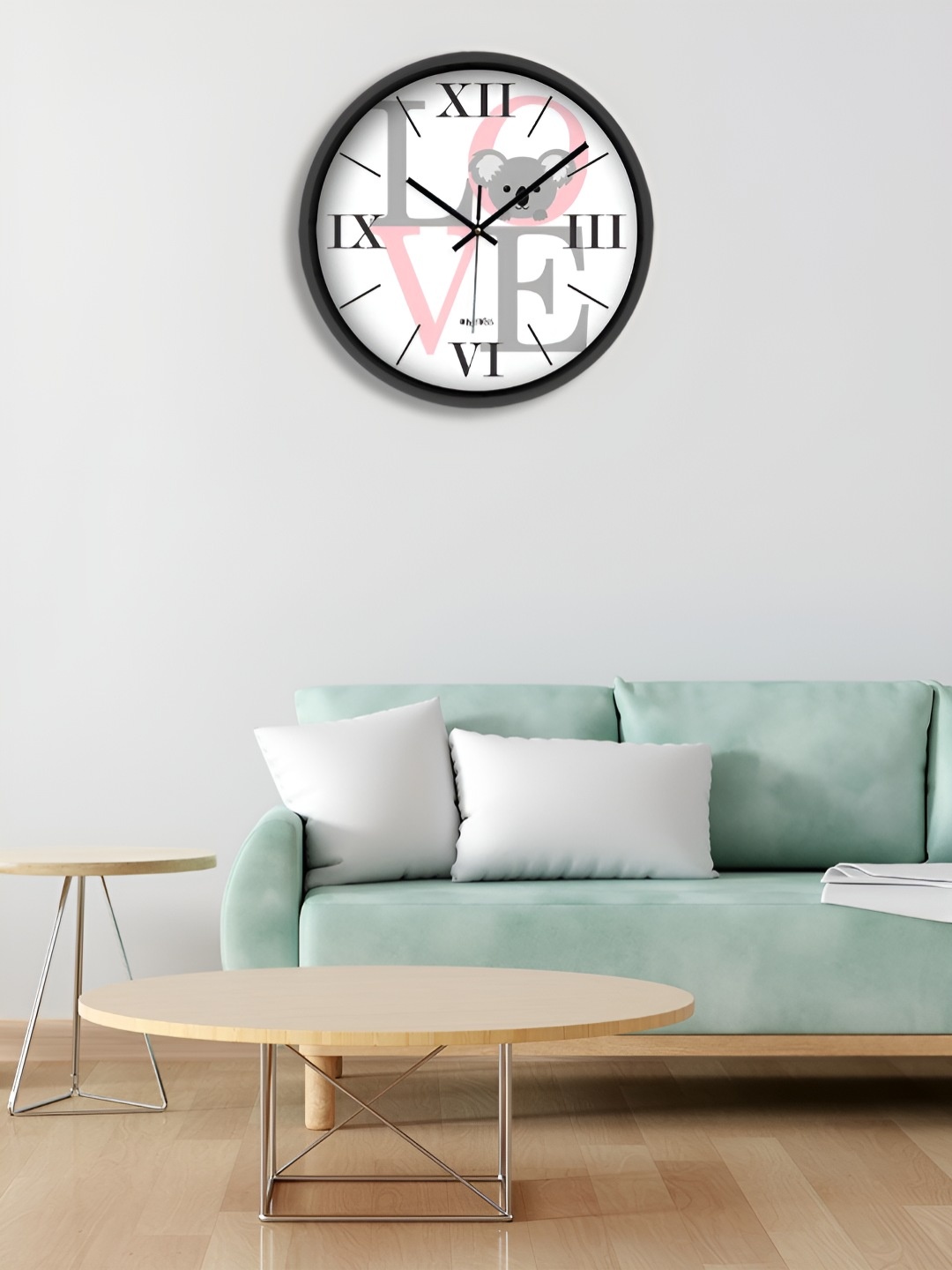 

OLIVE TREE Black & White Typography Printed Analogue Contemporary Wall Clock