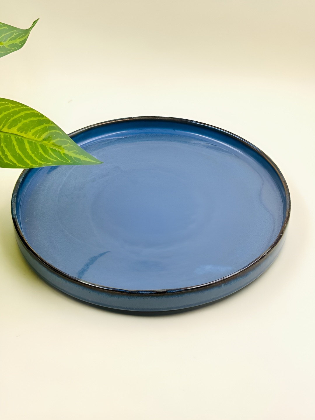 

Lupaava Blue 2025 1 Pieces Ceramic Dishwasher Safe Plates