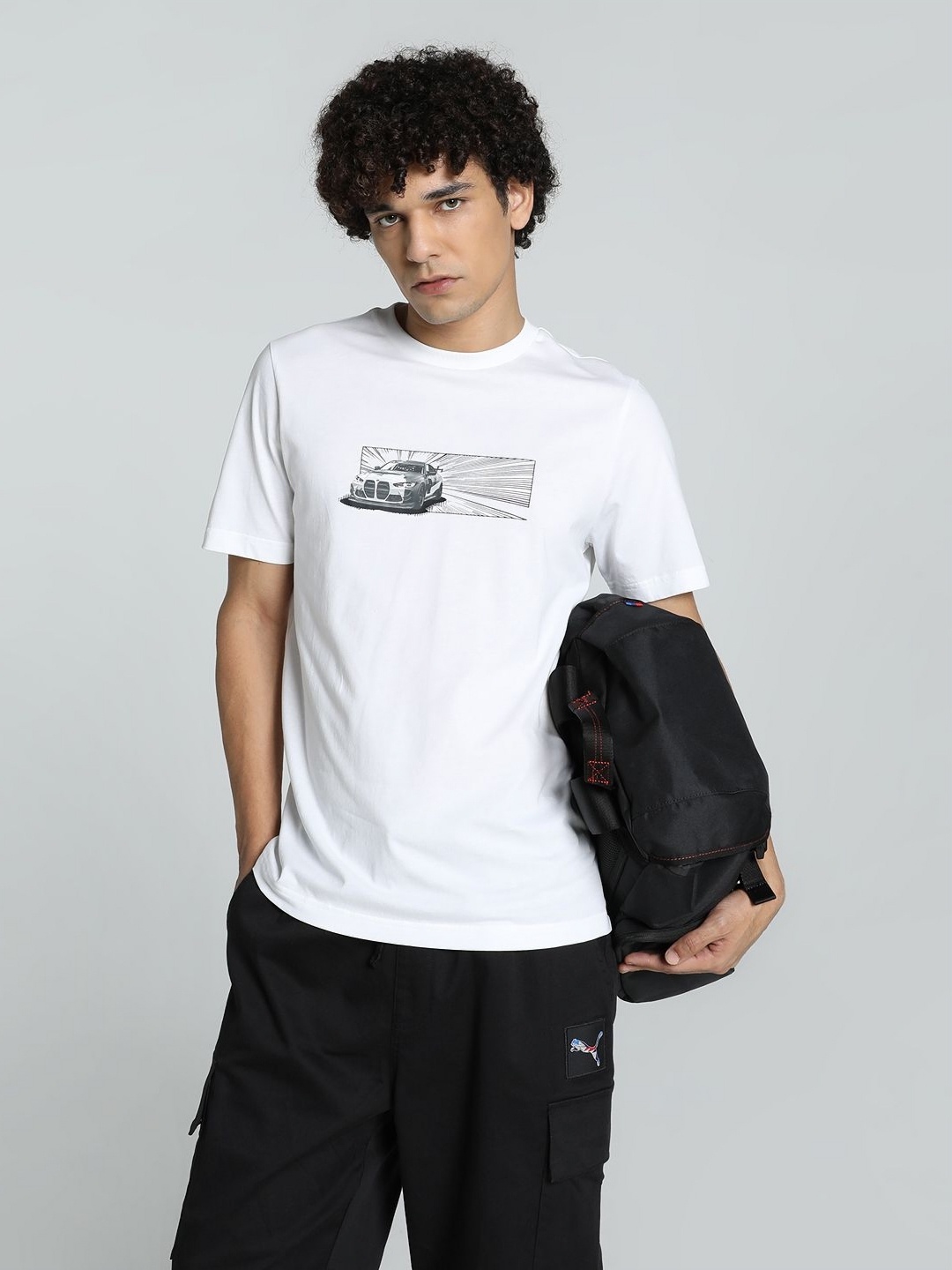 

PUMA Motorsport Men BMW M Graphic Printed Cotton T-shirt, White