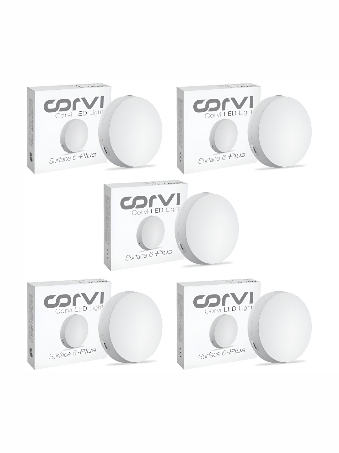 

Corvi White 5 Pieces Surface 6 Round 15W LED Bulbs