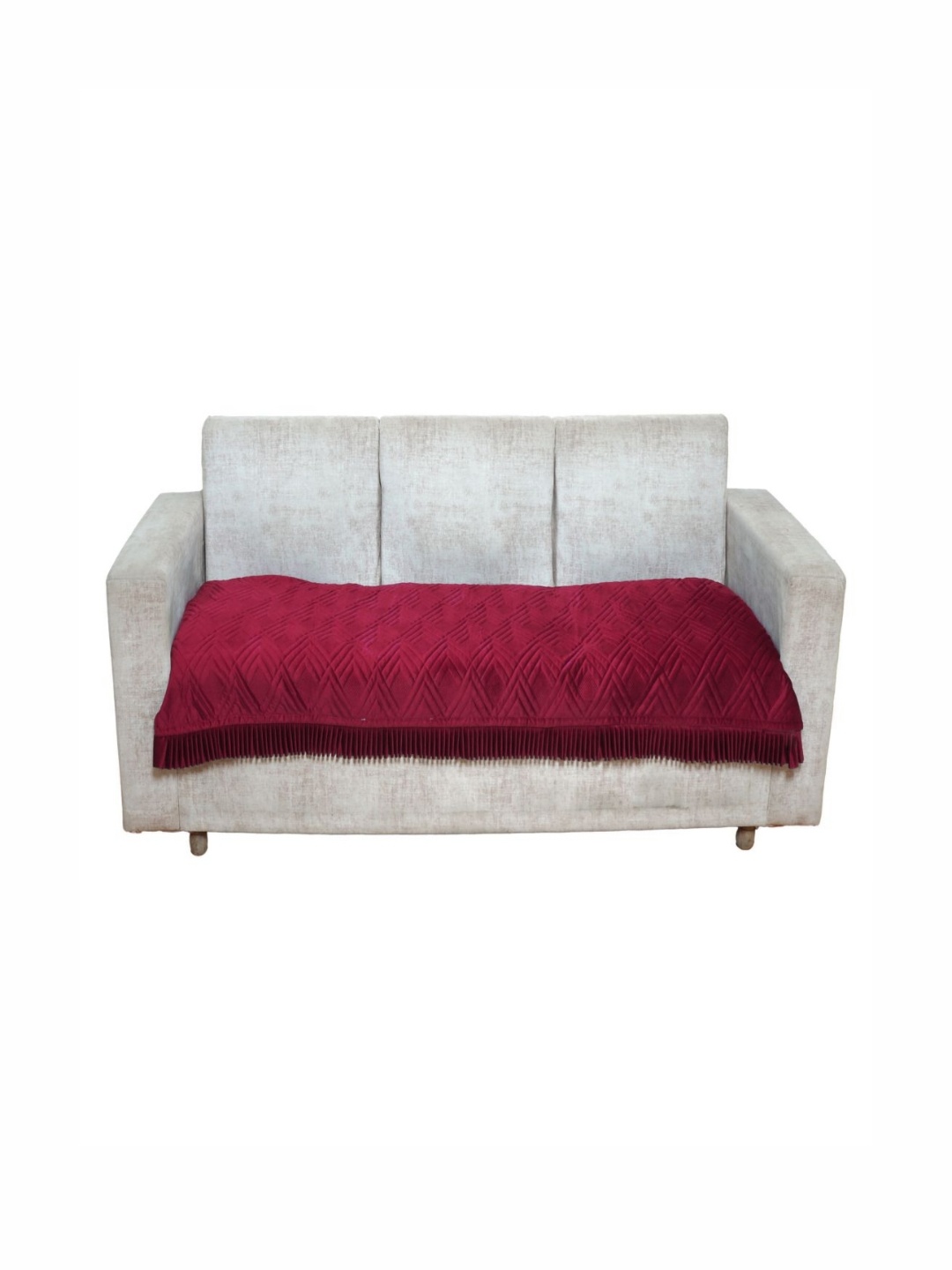 

Fashion Throw Maroon Velvet Sofa Cover