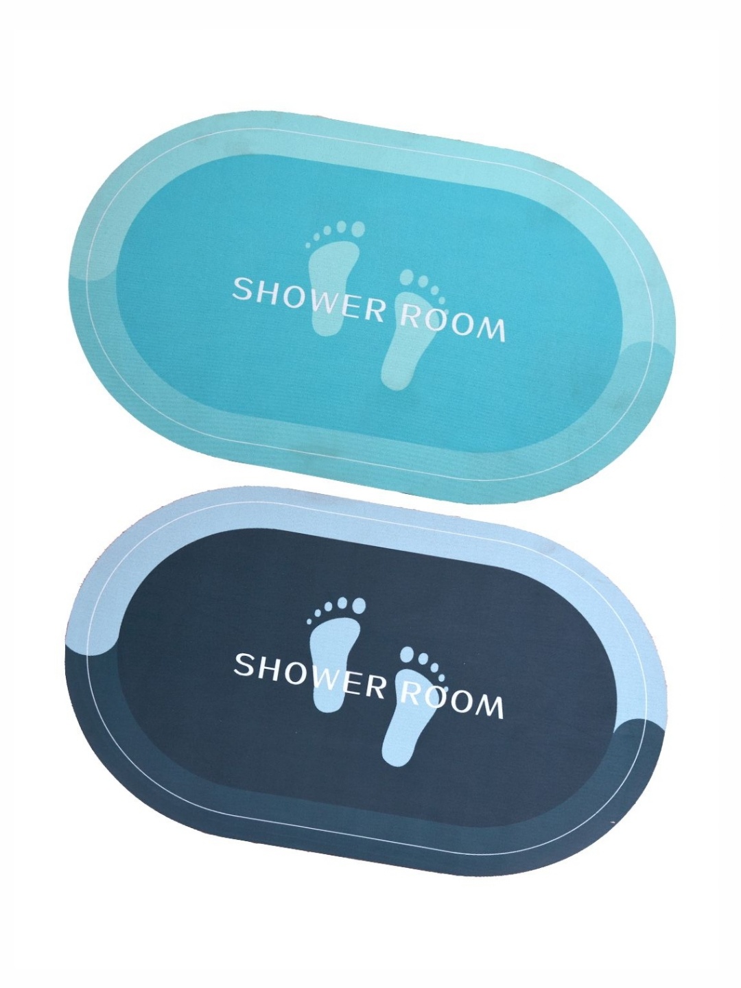 

Cortina Set Of 2 Blue Premium Silicon Bath Mat