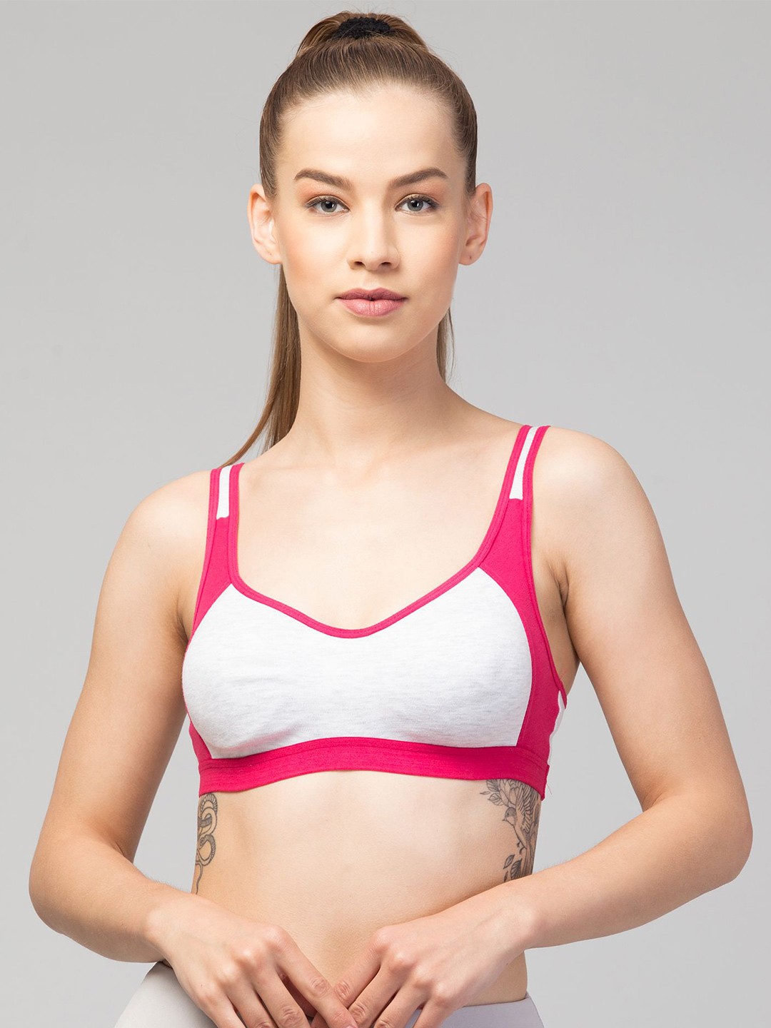

CKARFE Full Coverage Non Padded T-shirt Bra, Pink