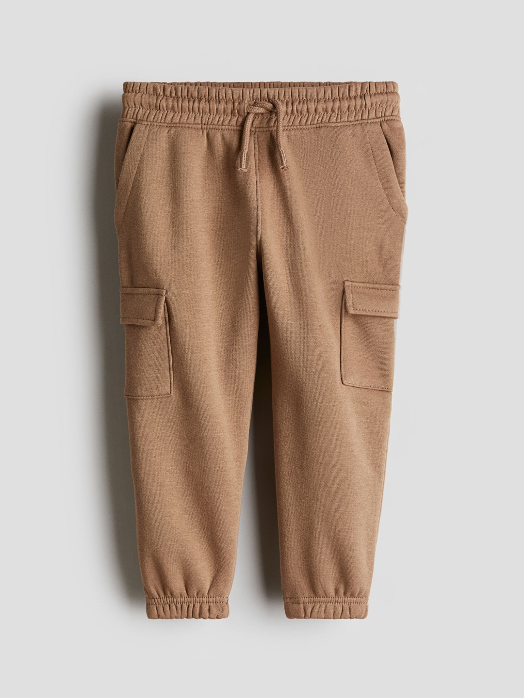 

H&M Brushed-Inside Cargo Joggers, Brown