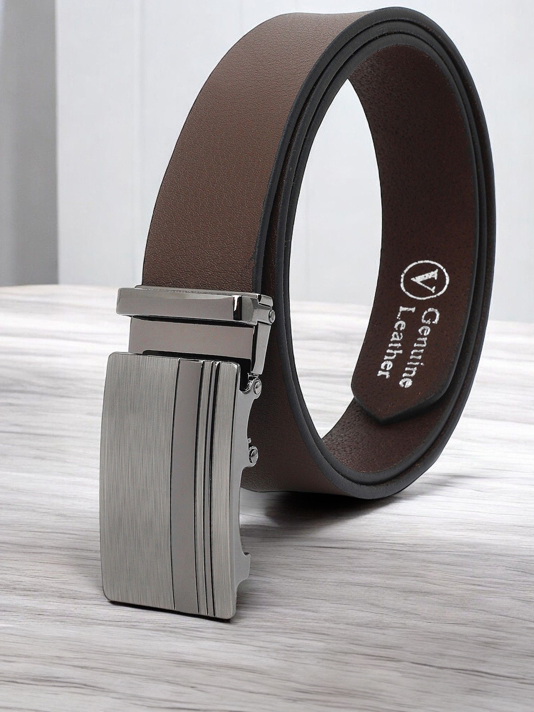 

Provogue Men Leather Formal Belt, Brown