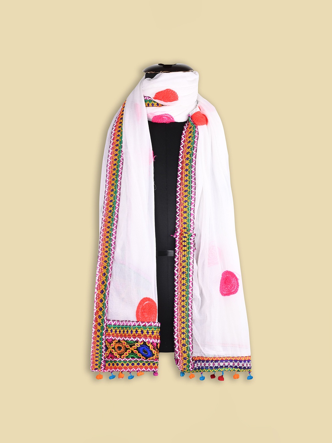 

Wish Karo Embroidered Dupatta, White