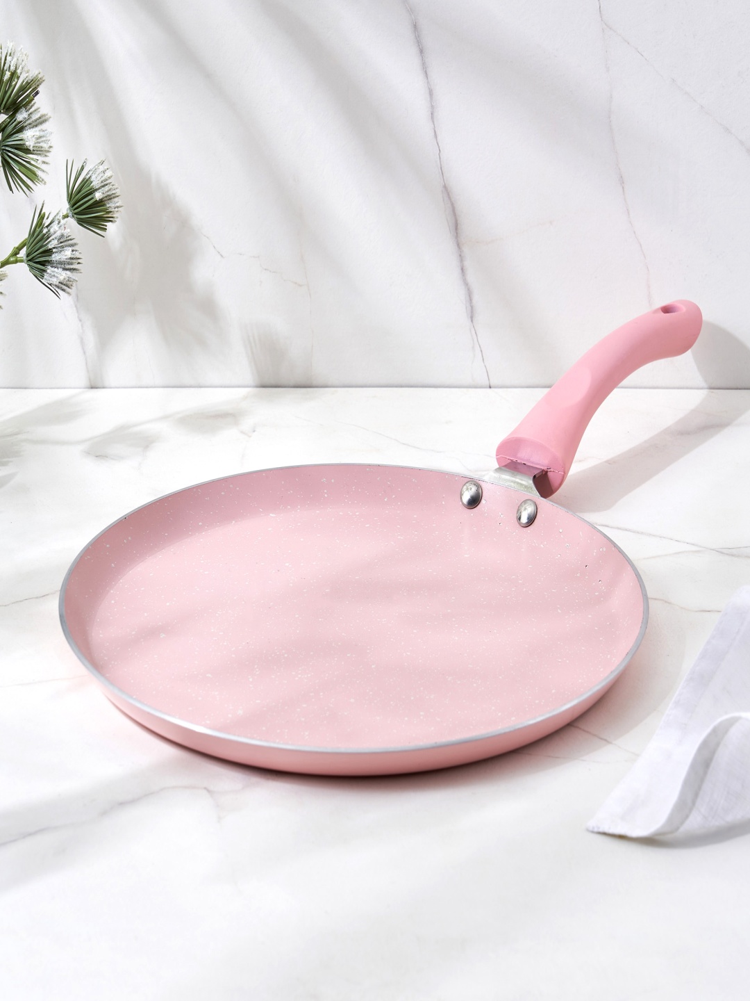 

Home Centre Pink Colour Refresh Aluminium Non-Stick Dosa Tawa - 28cm
