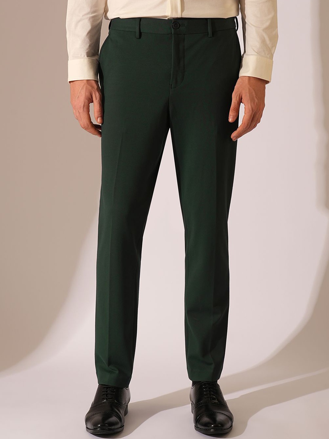 

SELECTED Men Slim Fit Formal Trousers, Green