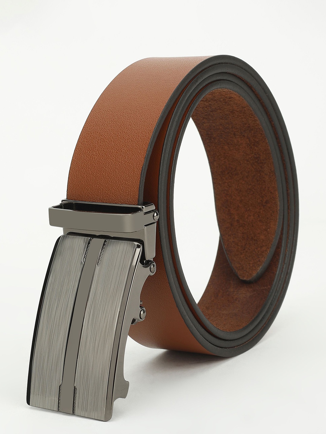 

Provogue Men Textured Leather Formal Belt, Tan