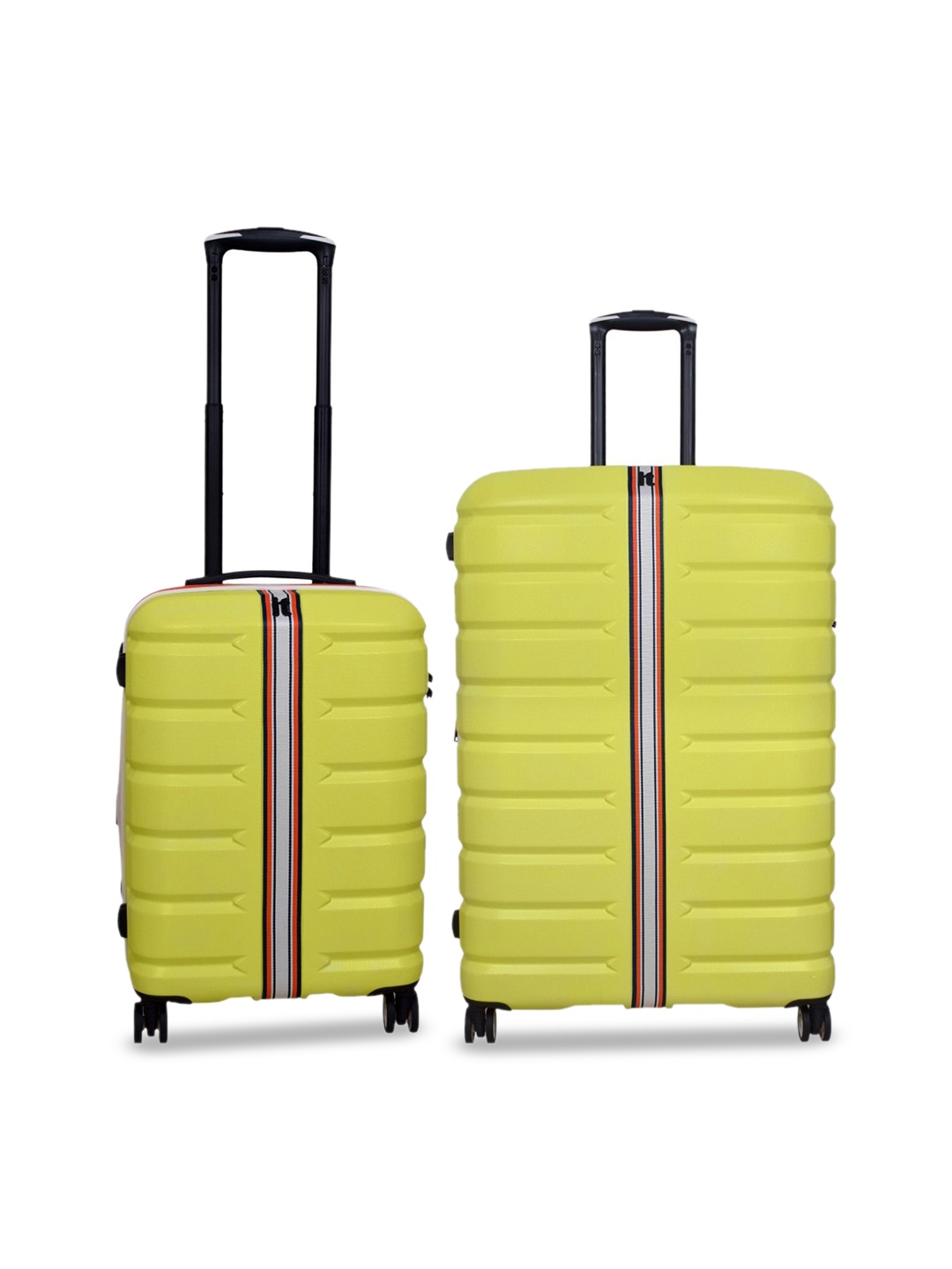 

it luggage Intertide Set Of 2 Textured Hard-Sided Trolley Bag, Lime green