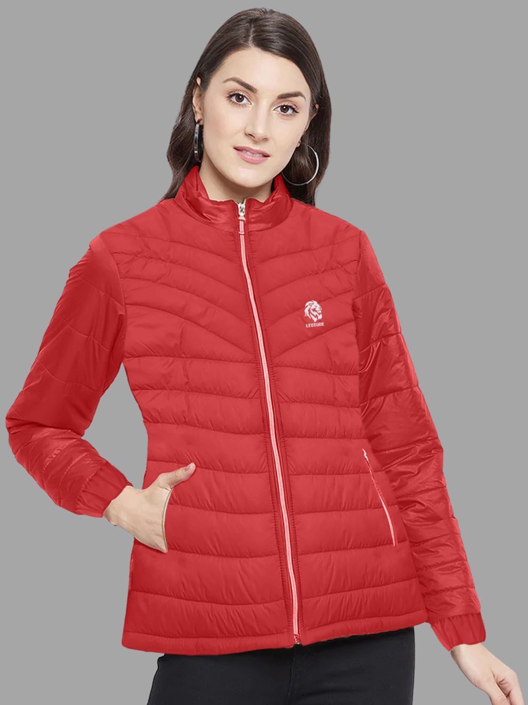 

Leotude Women Windcheater and Water Resistant Outdoor Puffer Jacket, Red