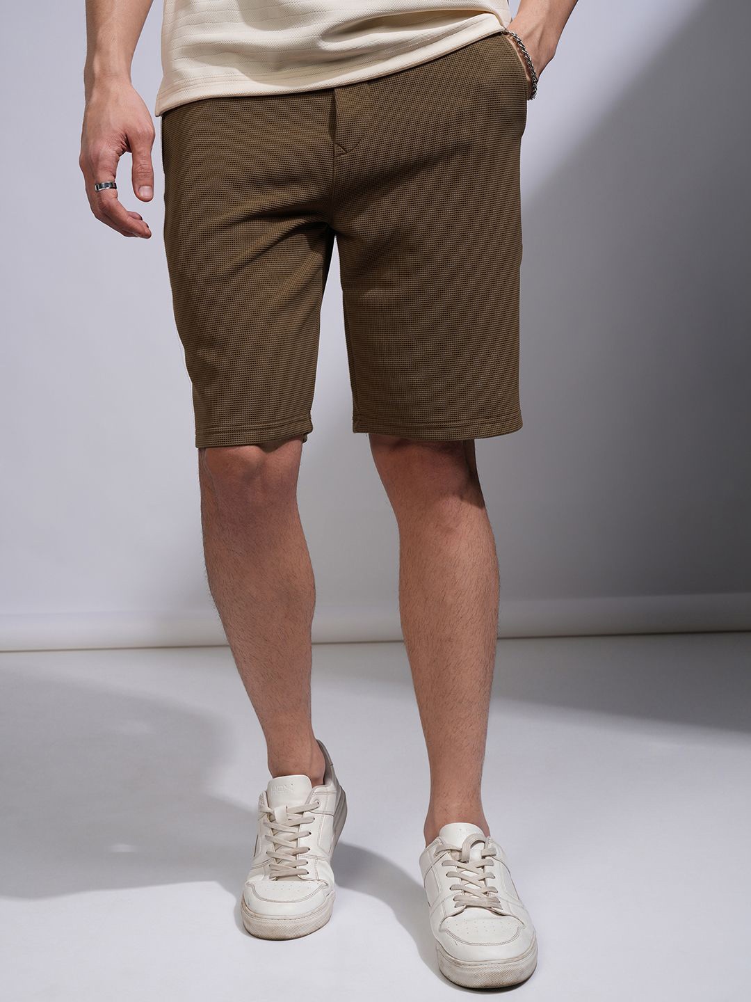 

HIGHLANDER Men Regular T Knitted Short, Brown