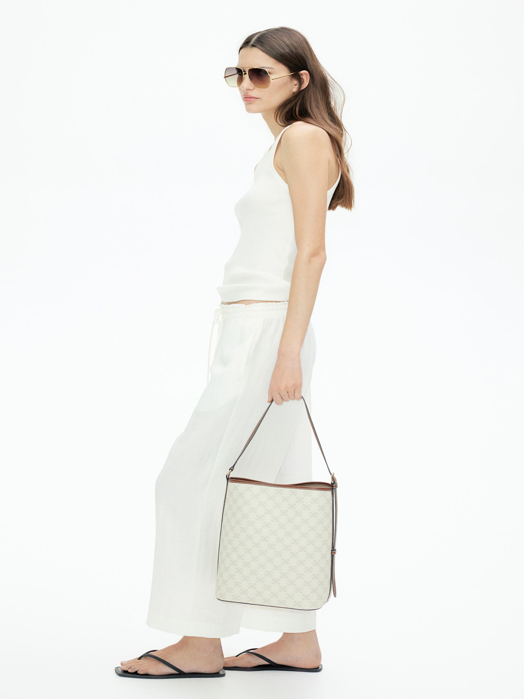 

H&M Ankle-Length Trousers, White
