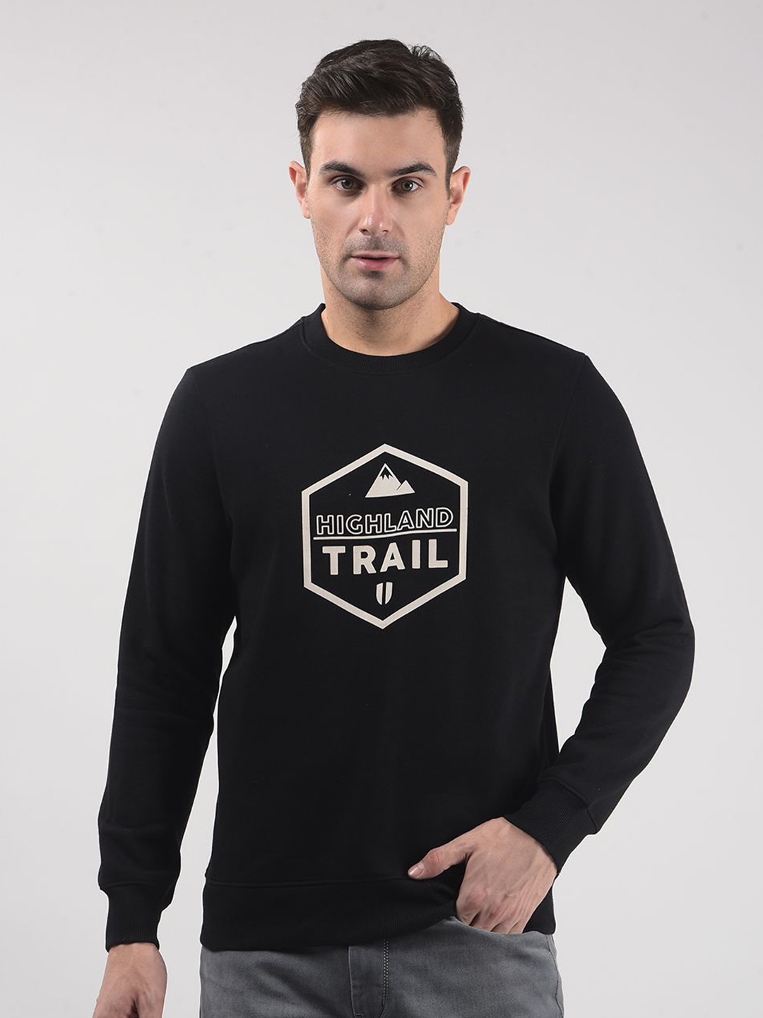 

Numero Uno Men Printed Sweatshirt, Black