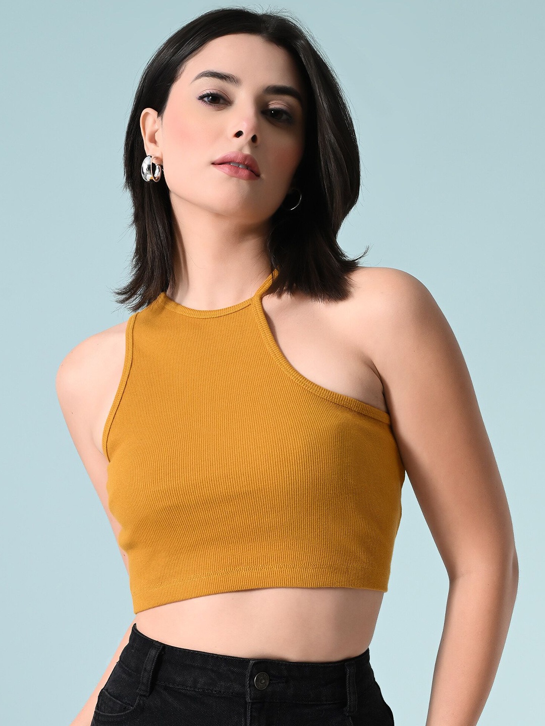 

Unifringe Women Cotton Tank Top, Mustard