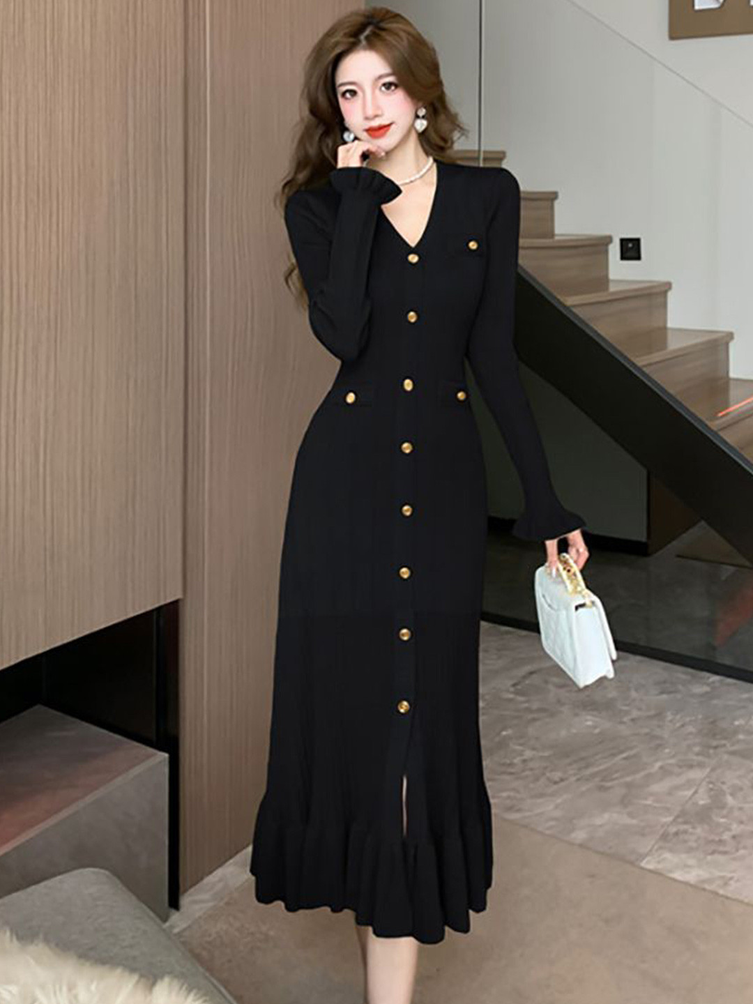 

StyleCast x Revolte Women Fit & Flare Midi Dress, Black