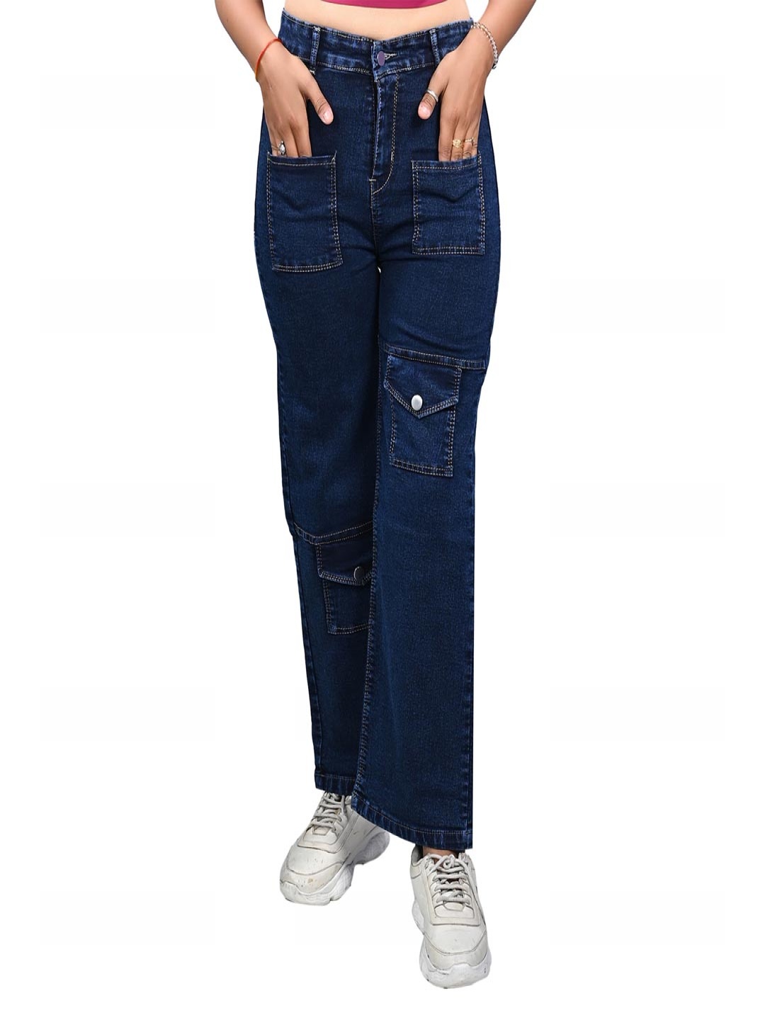 

BAESD Girls Straight Fit Light Fade Jeans, Navy blue