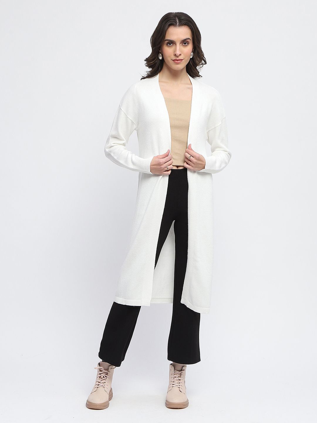 

Madame Longline Open Front Shrug, Off white