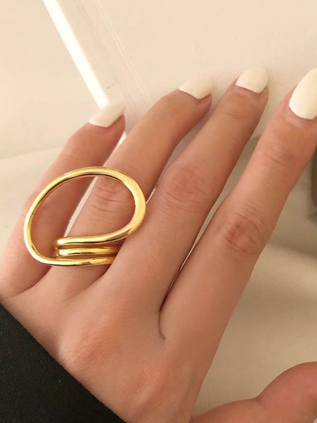 

StyleCast Gold-Toned Layered Adjustable Finger Ring