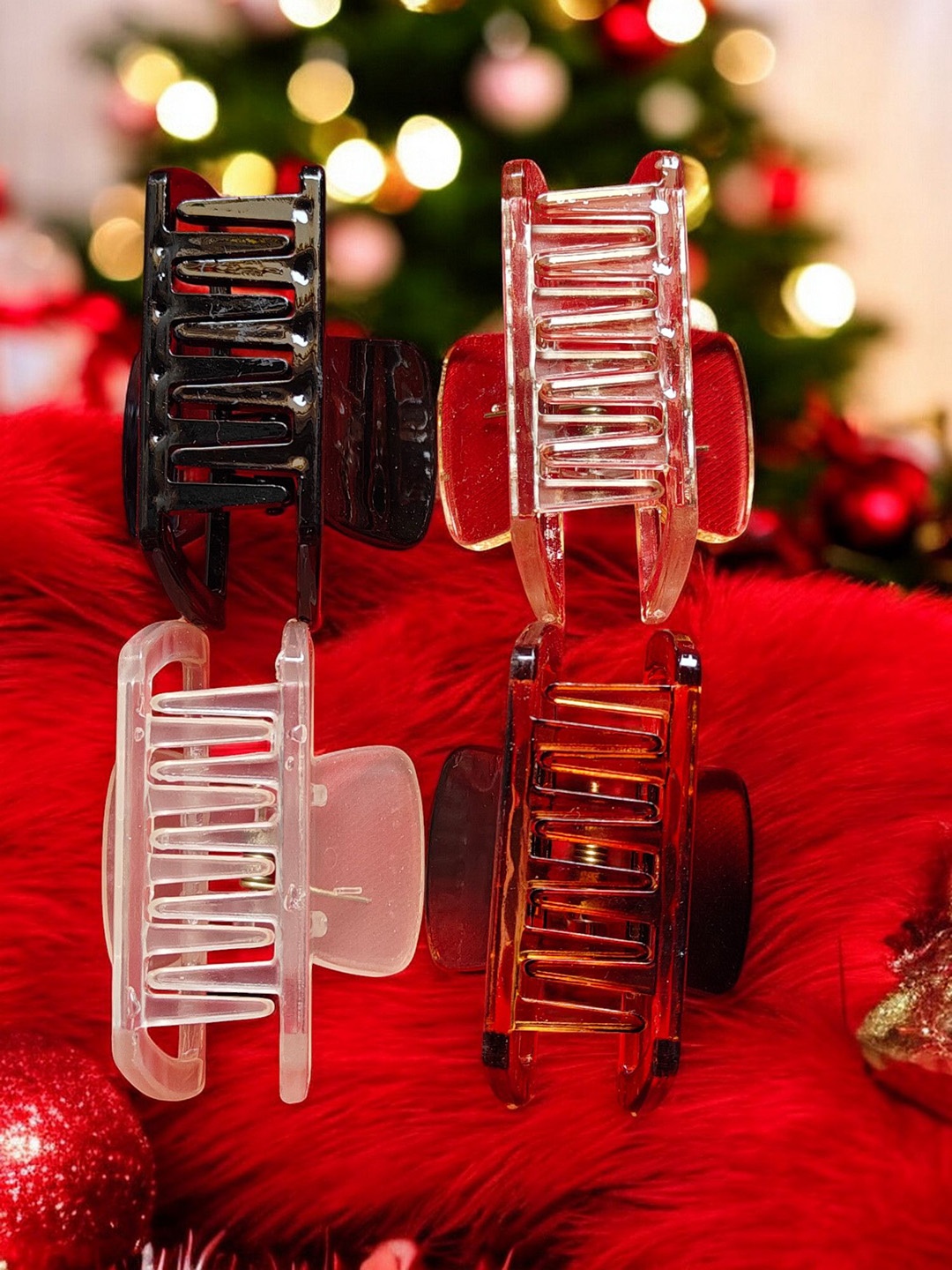 

CHRONEX Women Set of 4 Claw Clip, Assorted