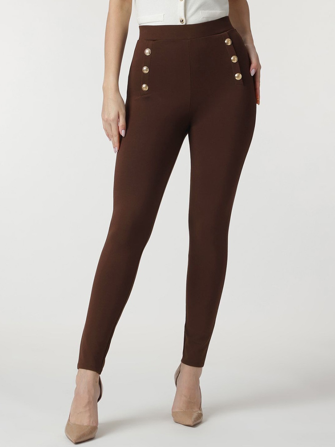 

Marks & Spencer Skinny-Fit Treggings, Brown