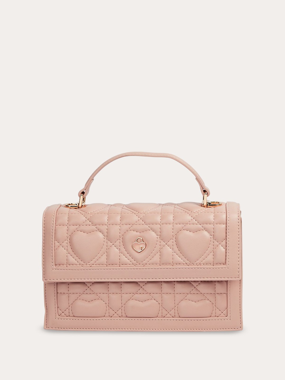 

CODE by Lifestyle Women Textured Structured Handheld Bag, Pink