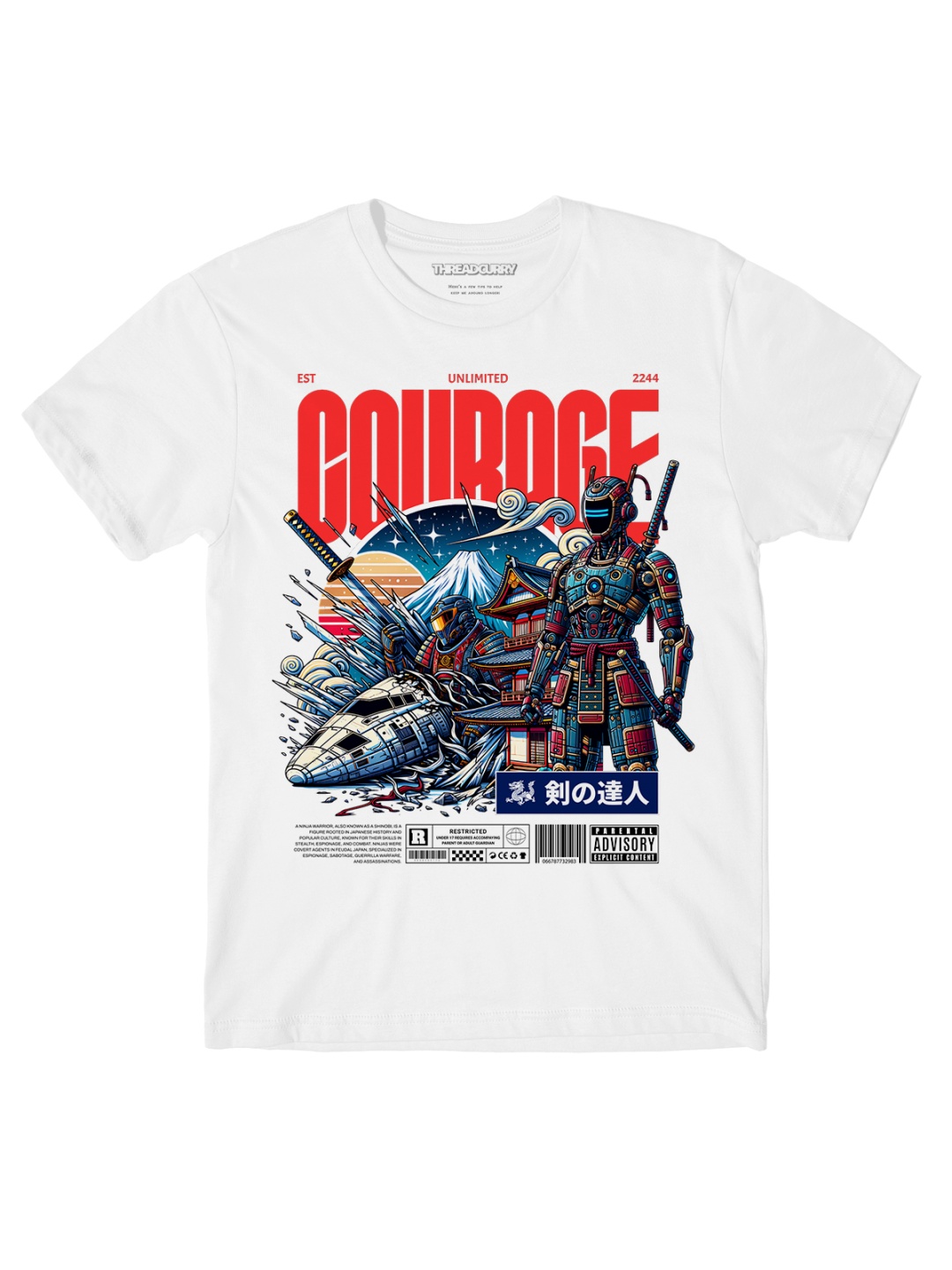 

THREADCURRY Boys Graphic Printed Round Neck Cotton T-shirt, White