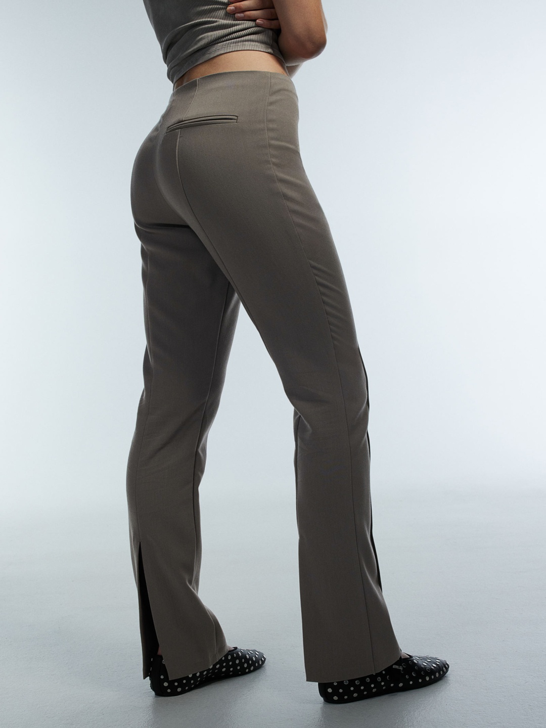 

H&M Slim Tailored Trousers, Grey
