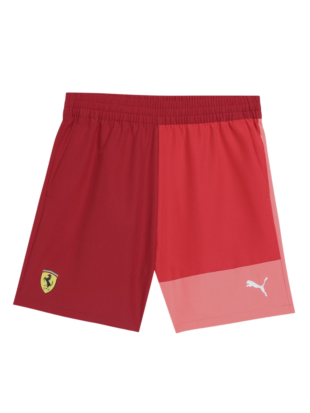 

Puma Scuderia Ferrari Race Colourblocked Youth Shorts, Red