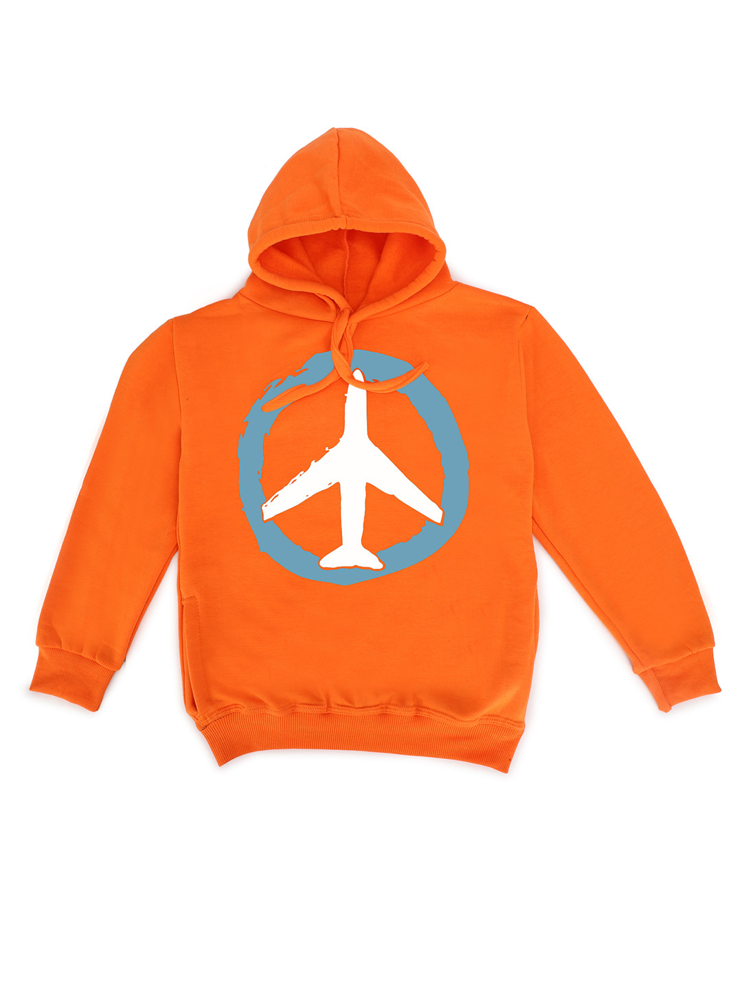 

Fabvio Plus Kids Printed Hooded Sweatshirt, Orange