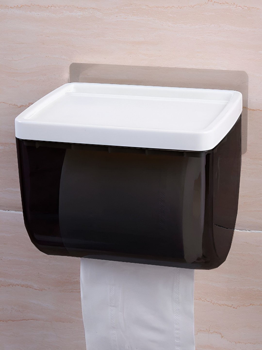 

HOKIPO Black & White Solid Plastic Tissue Holders