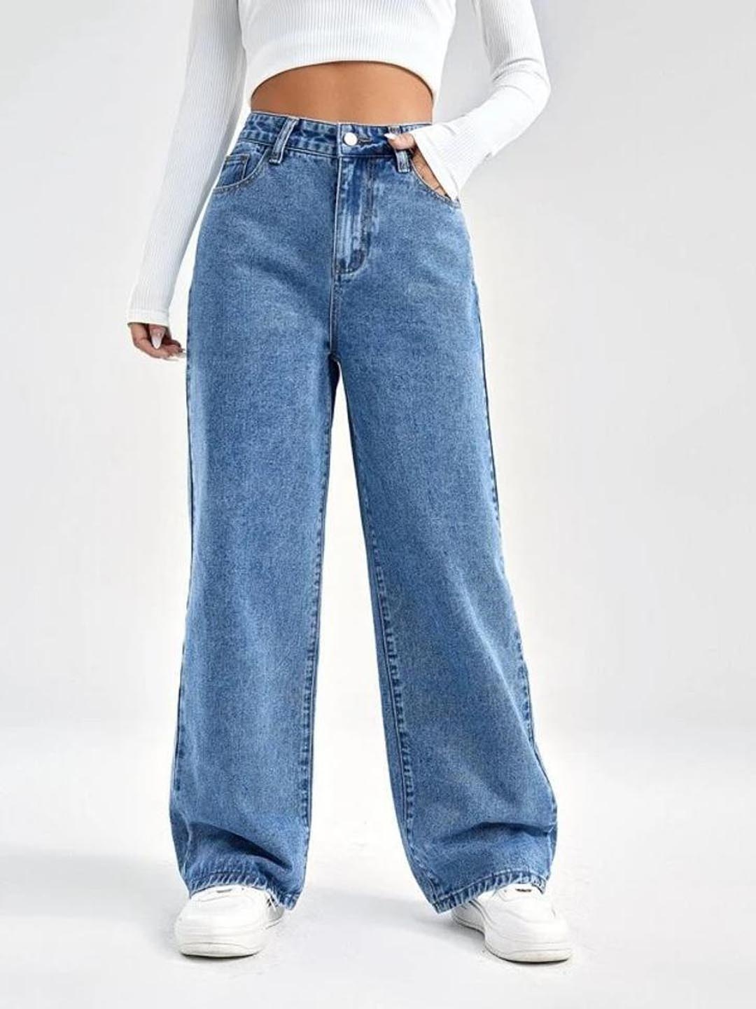 

VBEAUTI Women Comfort High-Rise Stretchable Jeans, Turquoise blue