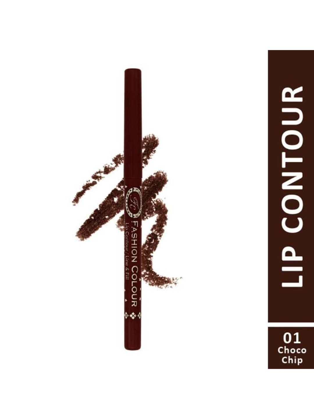 

Fashion Colour Waterproof Long Lasting Lip Liner- 0.35 g - Choco Chip 01, Brown