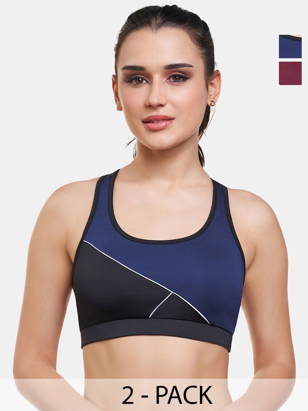 

SKDREAMS Colourblocked Bra Full Coverage, Maroon