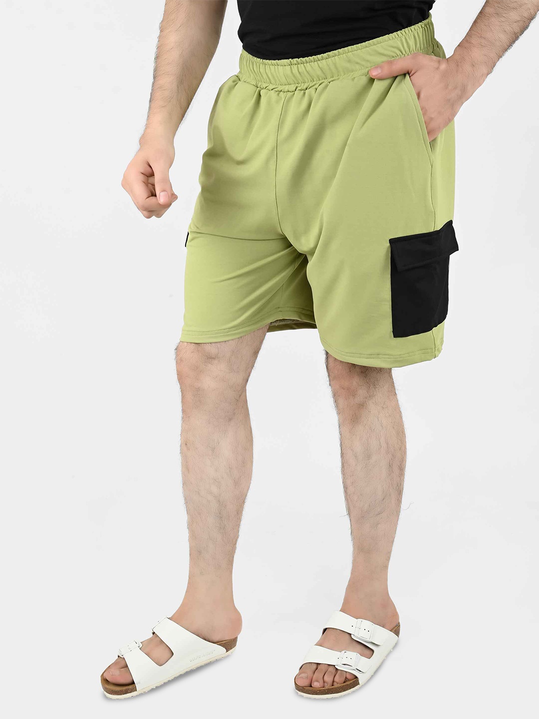 

Blissence Men Mid-Rise Lounge Shorts, Green