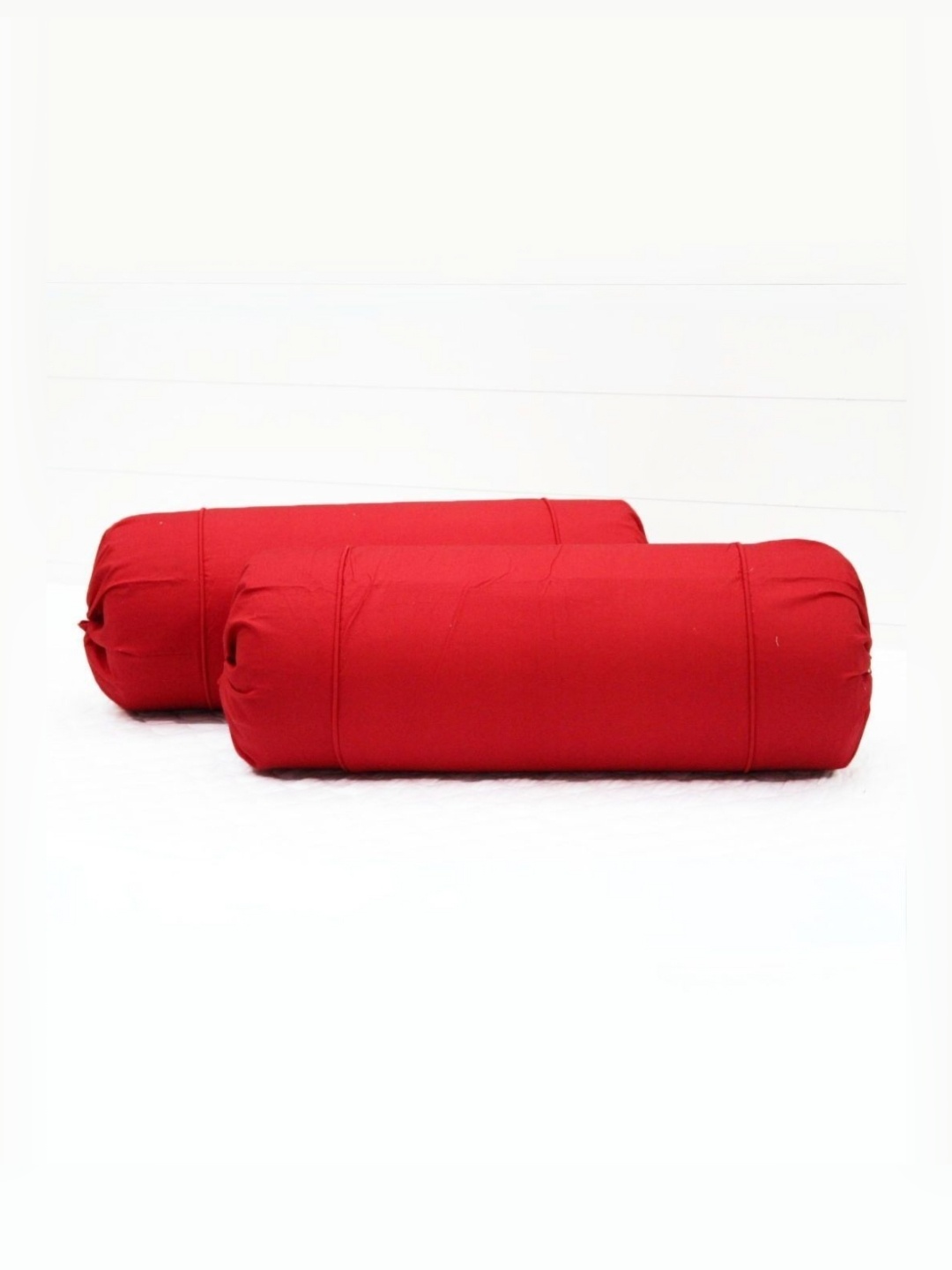 

Aurave Red 2 Pieces Cotton 210 TC Bolster Covers