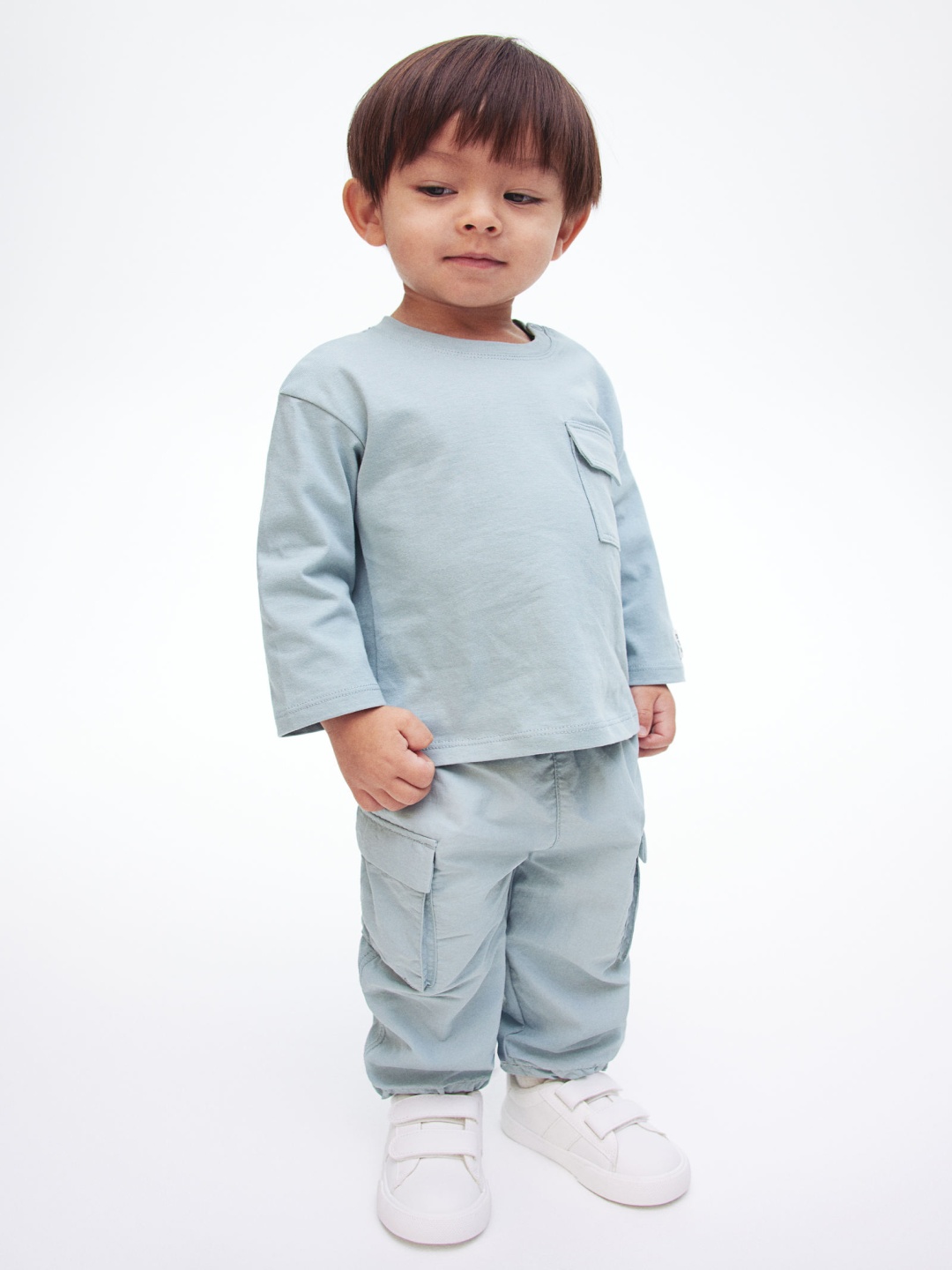 

H&M Cargo Joggers, Turquoise blue