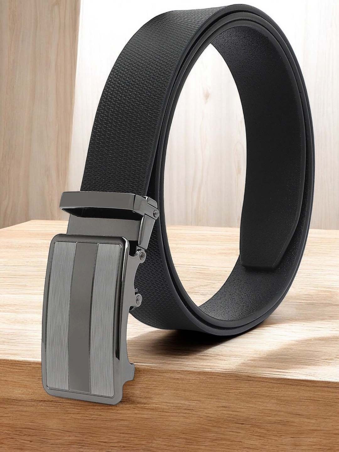 

Provogue Men Textured Leather Formal Belt, Black