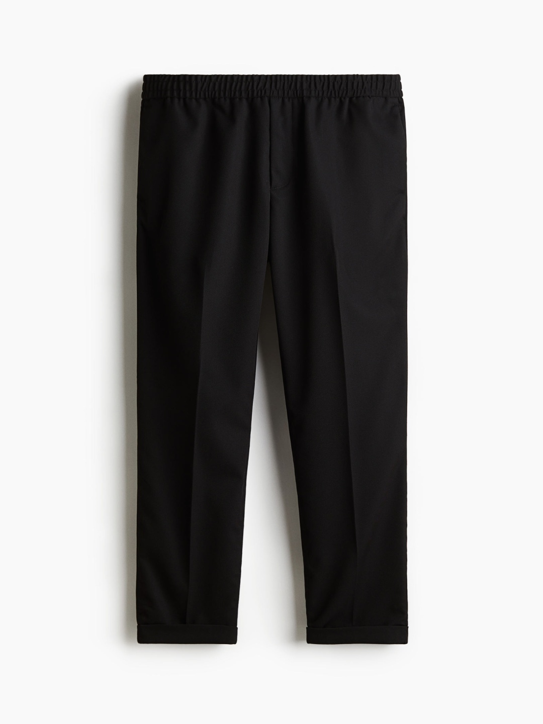 

H&M Slim Fit Twill Trousers, Black