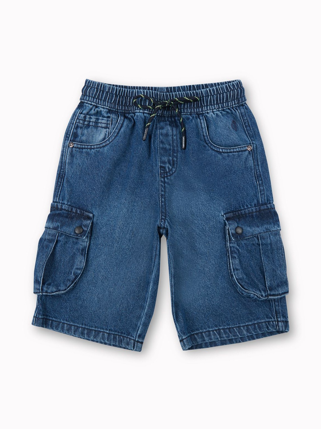 

Gini and Jony Boys Washed Denim Cargo Shorts Technology, Blue