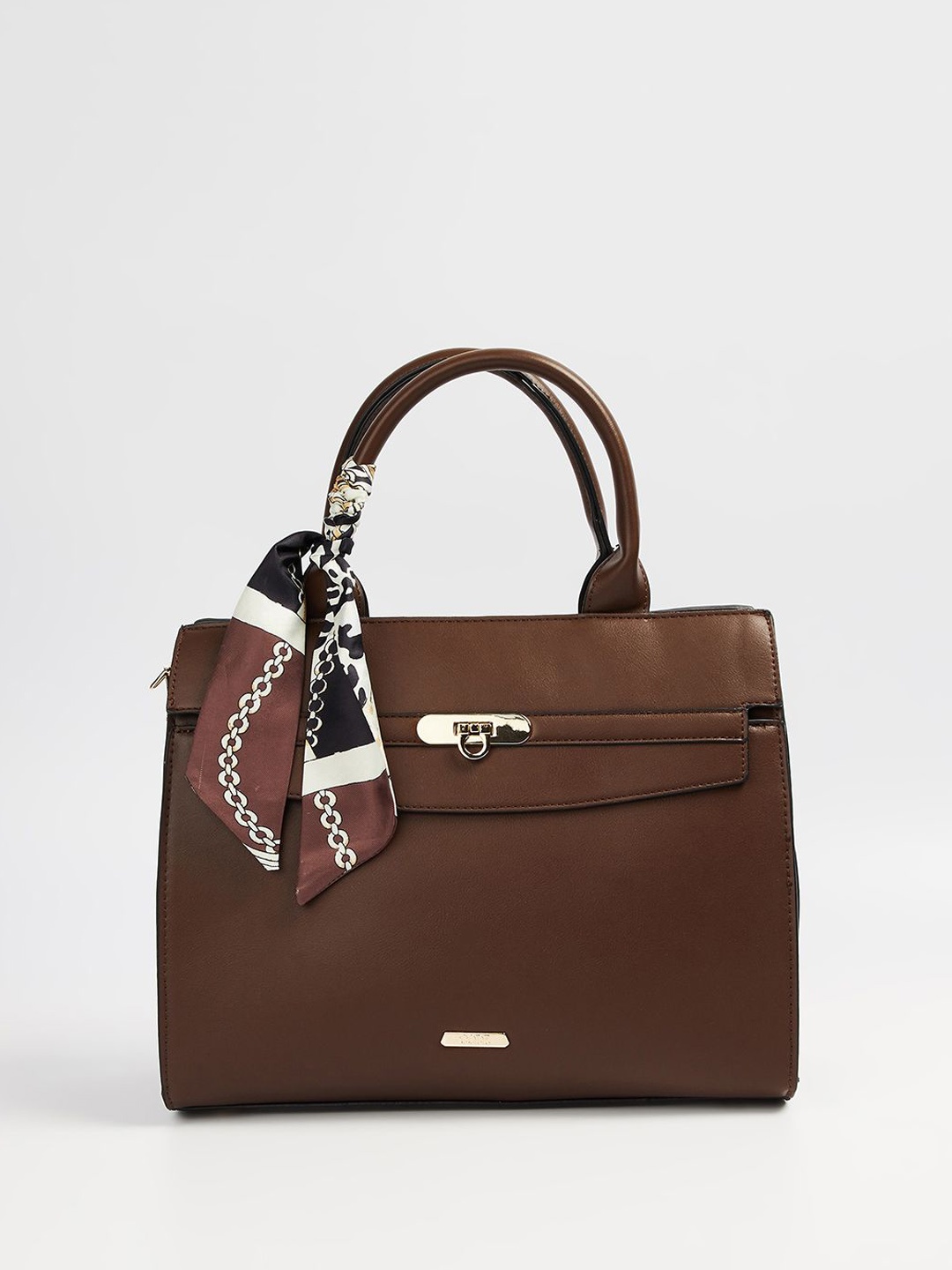 

CODE by Lifestyle Women Solid Structured Handheld Bag, Brown