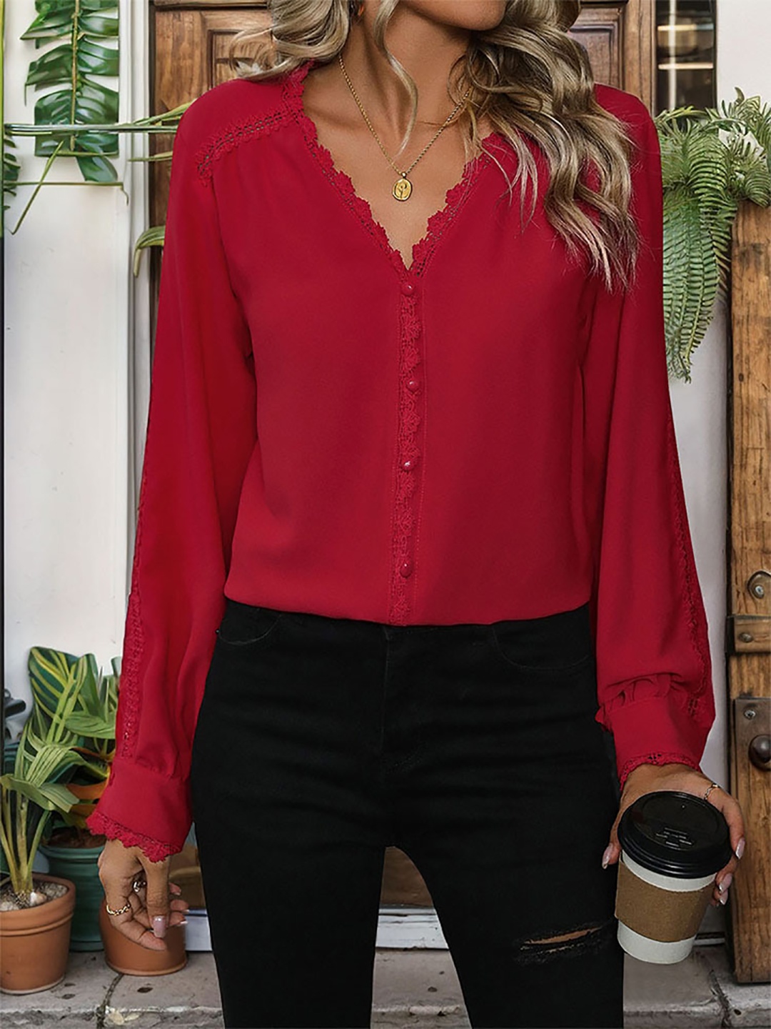 

StyleCast x Revolte Top, Red